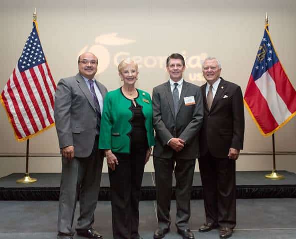 ServiceCentral CEO Steve Teel & EVP Darrell Morales are pictured with Georgia Governor Nathan Deal and First Lady Sandra Deal.