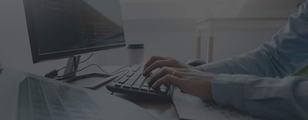 Person working at his computer