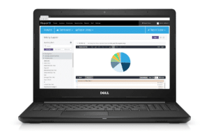 ServiceNetwork - Business Intelligence laptop displaying ServiceNetwork's business intelligence dashboard