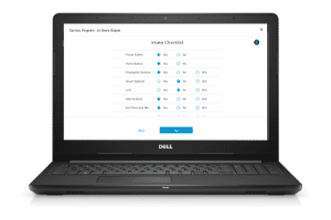 laptop displaying the "Technician Workflow" page within ServiceNetwork