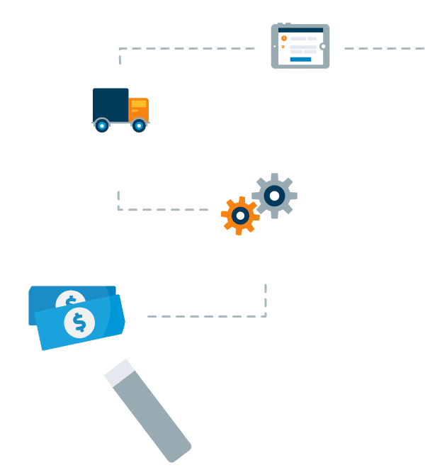 Logistics connections illustration